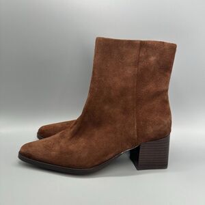 Madewell The Ardin Ankle Boot Brown Suede Booties Womens Size 9.5 NR867